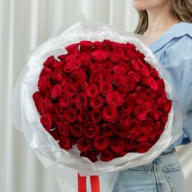 101 красная роза