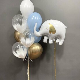 Воздушные шары на выписку слоник