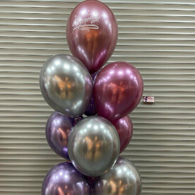 Воздушные шары хром "с днем рождения"