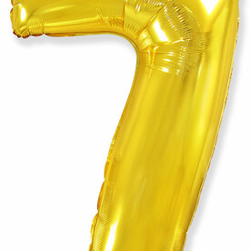 Воздушный шар цифра 7 золото (102 см)