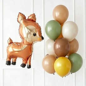 Воздушные шары олень и 11 воздушных шаров