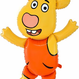 Шар (51''/130 см) Фигура, Оранжевая корова, Боря, 1 шт. В уп., 501716