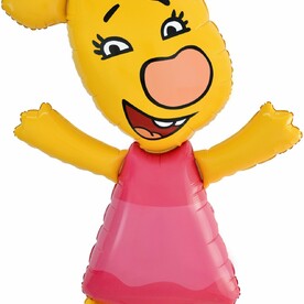 Шар (52''/132 см) Фигура, Оранжевая корова, Зоя, 1 шт. В уп., 501715