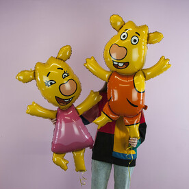 Воздушные шары оранжева корова 2 шара