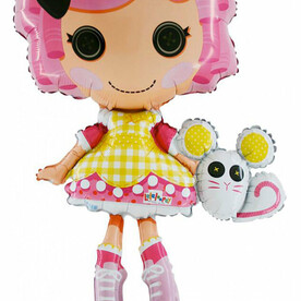 Шар (32''/81 см) Фигура, Кукла маленькие пуговки, 1 шт., L32142