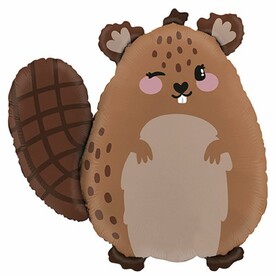 Воздушный шар (21''/53 см) Фигура, Милый Бобр 24597