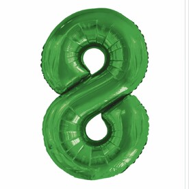 Воздушный шар цифра 8 зеленого цвета 86 см