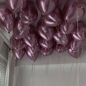 Воздушные шары розовый хром 20 штук