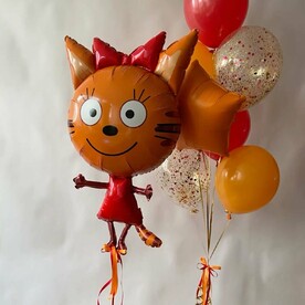 Воздушные шары три кота карамелька