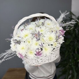 Корзина «Утро в провансе» с хризантемой