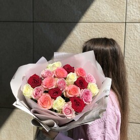 Микс одноголовых роз