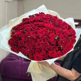 101 красная роза
