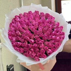 101 розовая роза