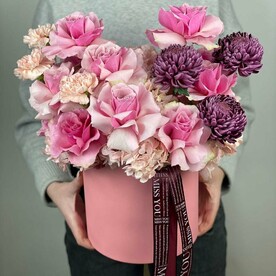 Композиция "розовый фламинго"