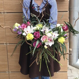 Лизиантус Эустома, Роза, Зелень, Орхидея