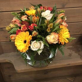 Букет с оранжевыми герберами