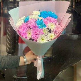 Пять кустовых хризантем