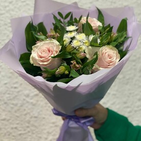 7 розовых розочек