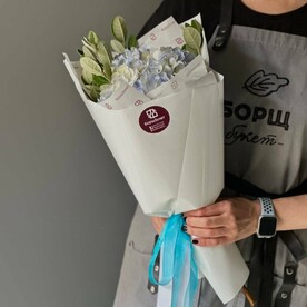 Монобукет - голубая гортензия 1 шт 6255