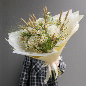 Русская душа с ромашкой и колосками