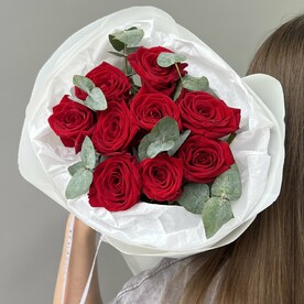 ДУО «РОЗА РЕД НАОМИ-ЭВКАЛИПТ» 9шт