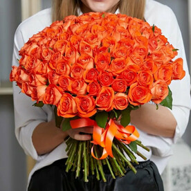 101 оранжевая роза