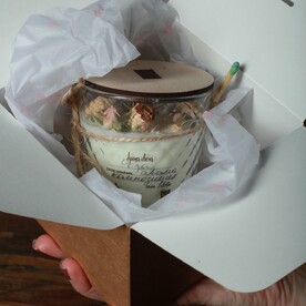 Свеча с деревянным фитилем