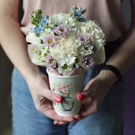 Цветочный капучино