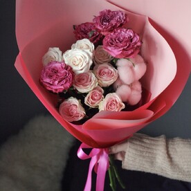 Микс роз и хлопка