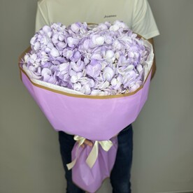 Букет из лавандовых гортензий