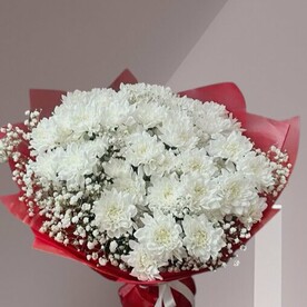 Хризантема и гипсофилла