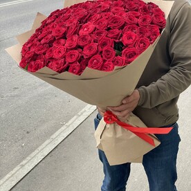 Букет из 101 розы 60 см
