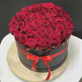 Роза, Флористическая губка, Шляпная коробка