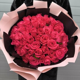 Букет из 51 розовой розы