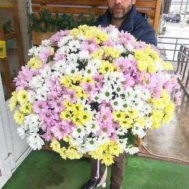 Букет 35 кустовых хризантем