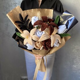 Букет цветов из синельной проволоки