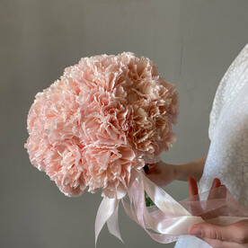 Свадебный букет из розовых гвоздик. Veresk 223