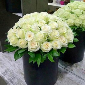 Коробка с розами