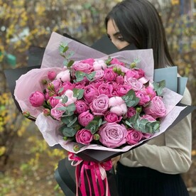 Баблз с эустомой.