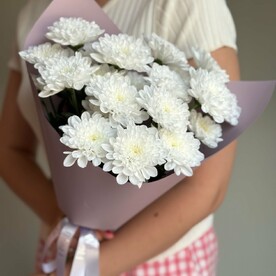 Монобукет из нежной хризантемы