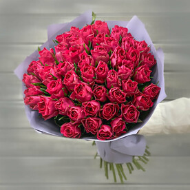 Букет из 51 розы - Розовый закат Кения 40 см.