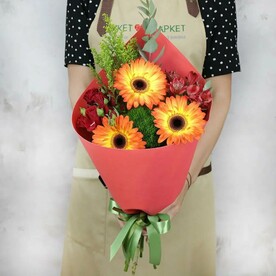 Букет из гербер и роз