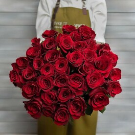 37 красных роз Эквадор 50 см