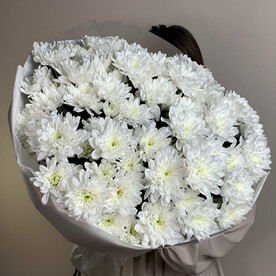 Букет белых хризантем
