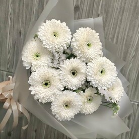 Букет из 9 белых гербер