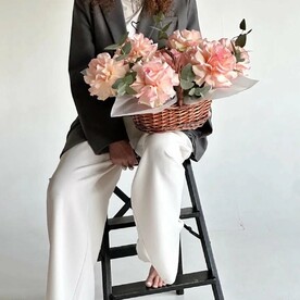 Корзина с Французскими розами