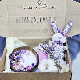 Кокосик. Подарочный набор с ароматной свечей