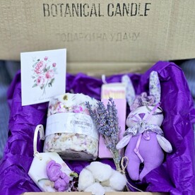 Лавандовый заяц подарочный набор со свечой