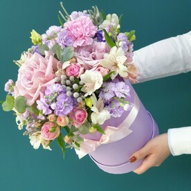 Дымка туманная коробка с цветами