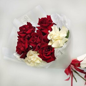 Лед и пламя букет французских роз